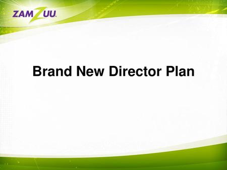 Brand New Director Plan