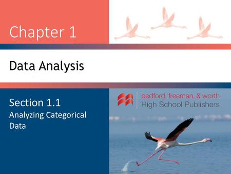 Chapter 1 Data Analysis Section 1.1 Analyzing Categorical Data.