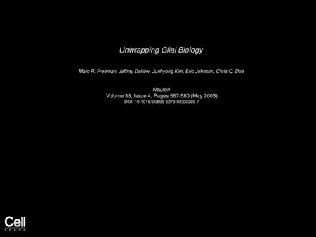 Unwrapping Glial Biology