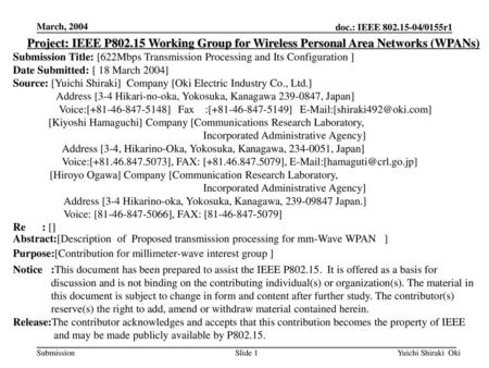 <month year> doc.: IEEE /119 March, 2004