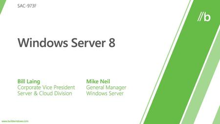 Bill Laing Corporate Vice President Server & Cloud Division