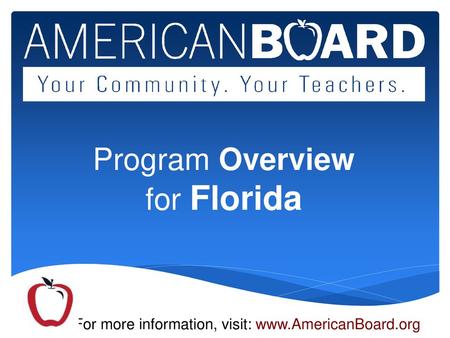 Program Overview for Florida