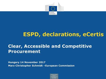 ESPD, declarations, eCertis