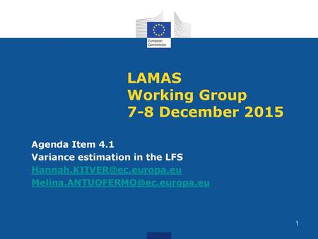 LAMAS Working Group 7-8 December 2015