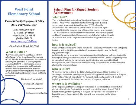 Parent & Family Engagement Policy