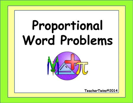 Proportional Word Problems