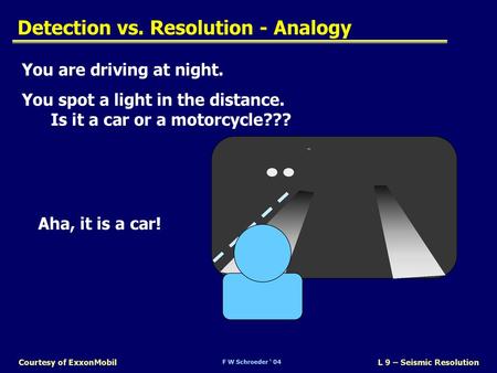 Detection vs. Resolution - Analogy