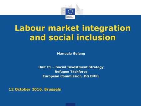 Labour market integration and social inclusion