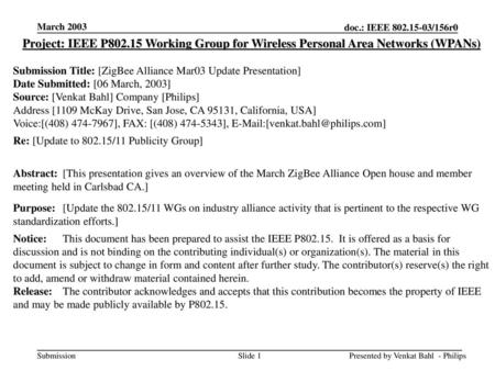 <month year> doc.: IEEE /125r0 March 2003