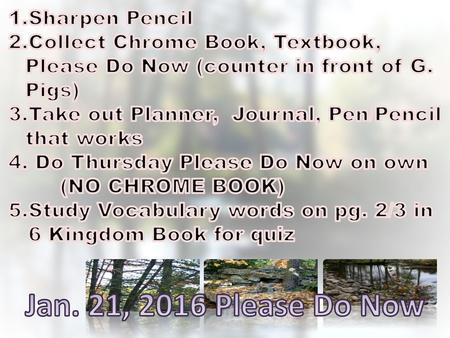 Jan. 21, 2016 Please Do Now Sharpen Pencil