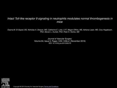 Osama M. El-Sayed, BS, Nicholas A. Dewyer, MD, Catherine E