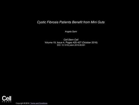 Cystic Fibrosis Patients Benefit from Mini Guts