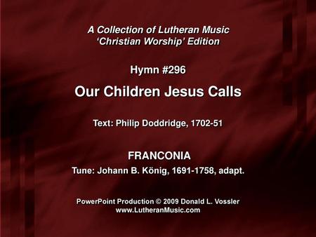 Our Children Jesus Calls