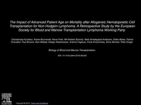 Biology of Blood and Marrow Transplantation