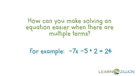 Let’s Review -- An equation is similar to a scale. Both sides of the scale need to be equal in order for the scale to balance. Properties of equality.