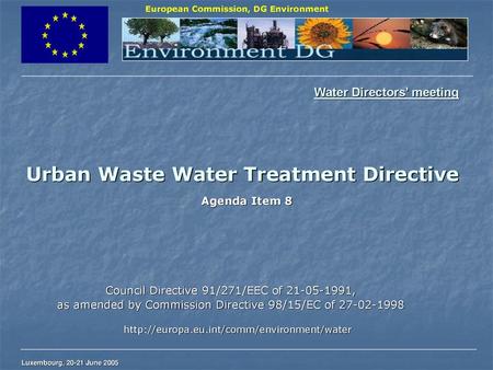 Urban Waste Water Treatment Directive