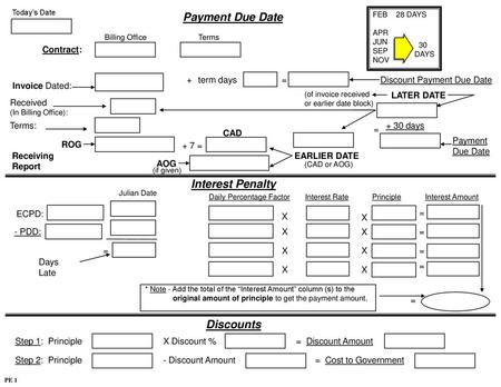 Payment Due Date Interest Penalty Discounts