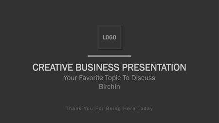 CREATIVE BUSINESS PRESENTATION