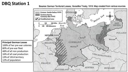 DBQ Station 1 Station 1: Map = Territorial Losses Bucket.