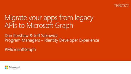 Migrate your apps from legacy APIs to Microsoft Graph