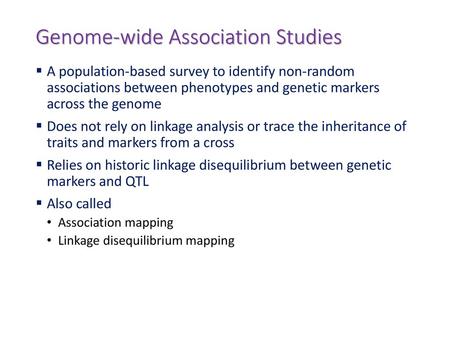 Genome-wide Association Studies