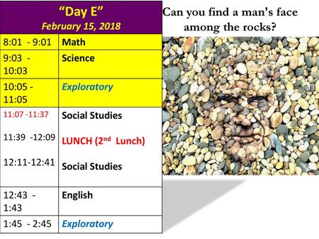 Can you find a man's face among the rocks?