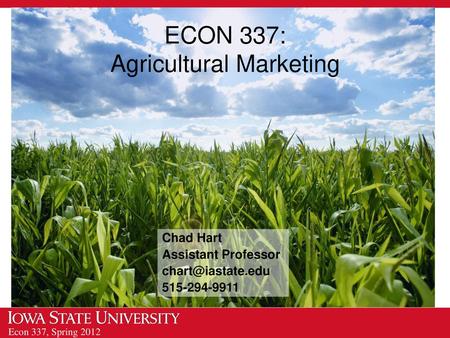 Agricultural Marketing