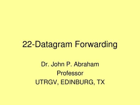 Dr. John P. Abraham Professor UTRGV, EDINBURG, TX