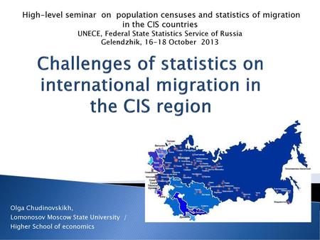 Challenges of statistics on international migration in the CIS region