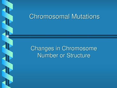 Chromosomal Mutations