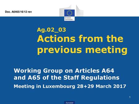 Ag.02_03 Actions from the previous meeting