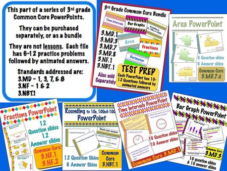 Standard addressed: Common Core 3.MD.8