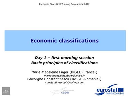 Economic classifications