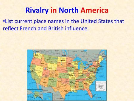 Rivalry in North America