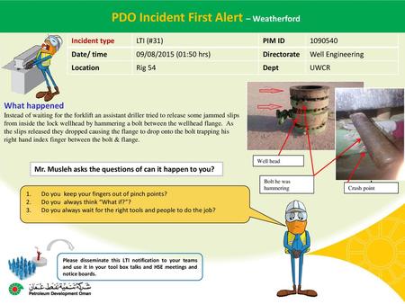 PDO Incident First Alert – Weatherford