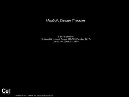 Metabolic Disease Therapies