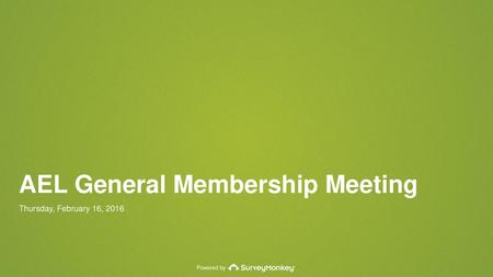 AEL General Membership Meeting