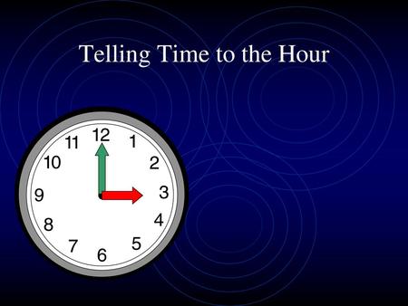 Telling Time to the Hour