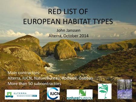 EUROPEAN HABITAT TYPES