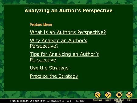 What Is an Author’s Perspective? Why Analyze an Author’s Perspective?