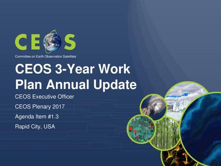 CEOS 3-Year Work Plan Annual Update