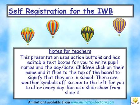 Self Registration for the IWB