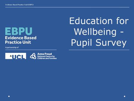 Education for Wellbeing - Pupil Survey