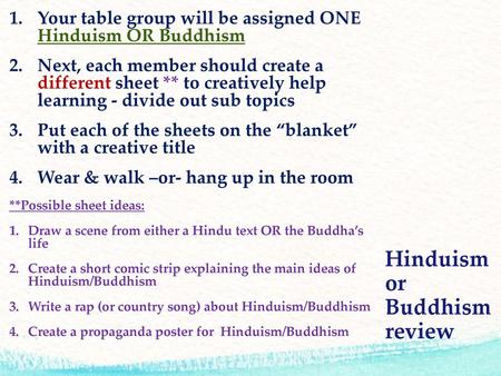 Hinduism or Buddhism review