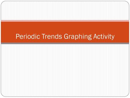 Periodic Trends Graphing Activity