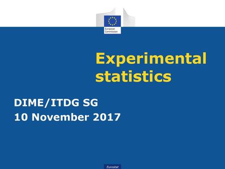 Experimental statistics