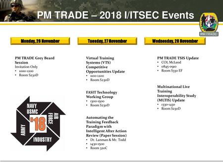 PM TRADE – 2018 I/ITSEC Events