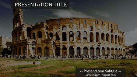 -- Presentation Subtitle --