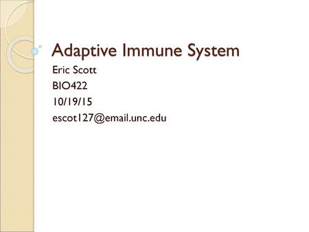 Adaptive Immune System