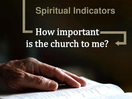 How important is the church to me?